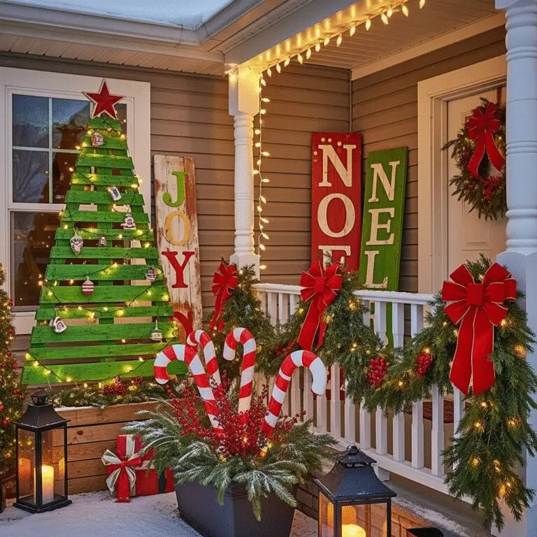 DIY Christmas porch decorations