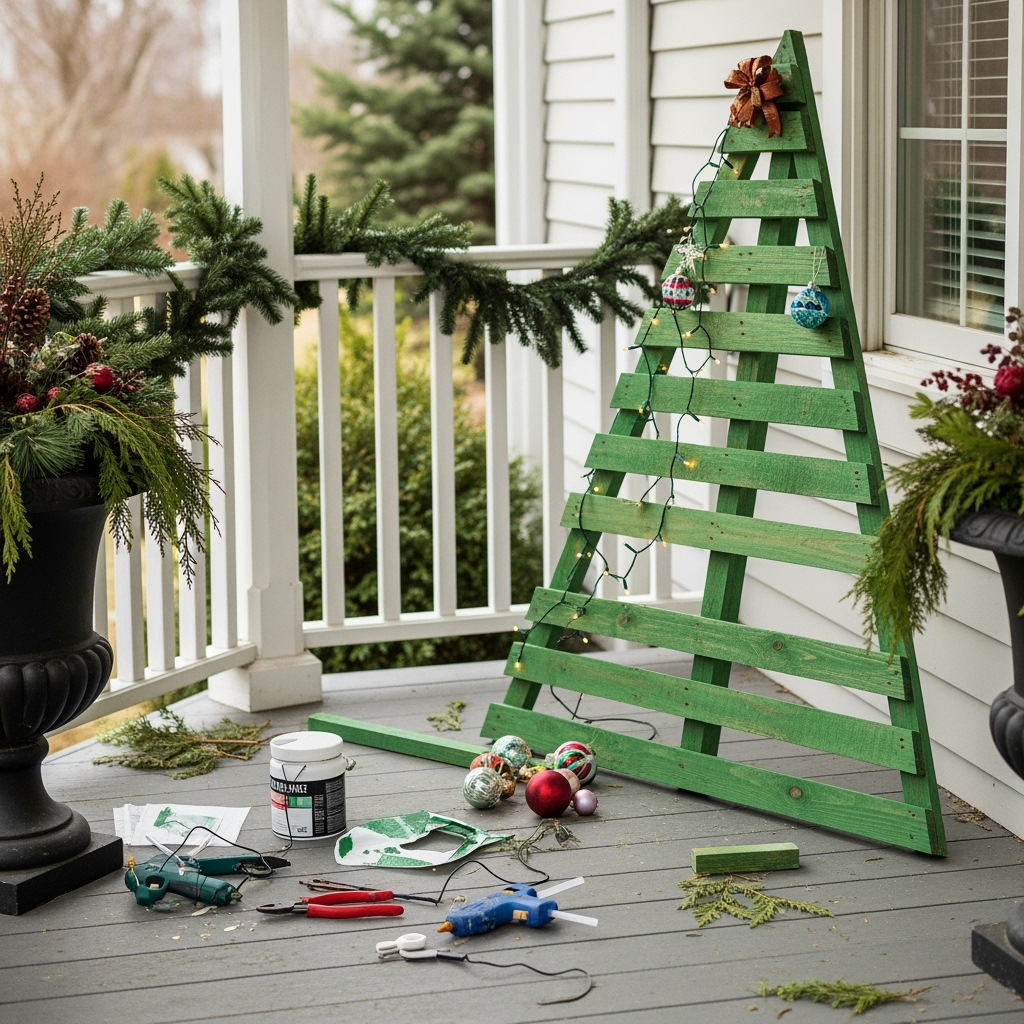 DIY Christmas porch decorations