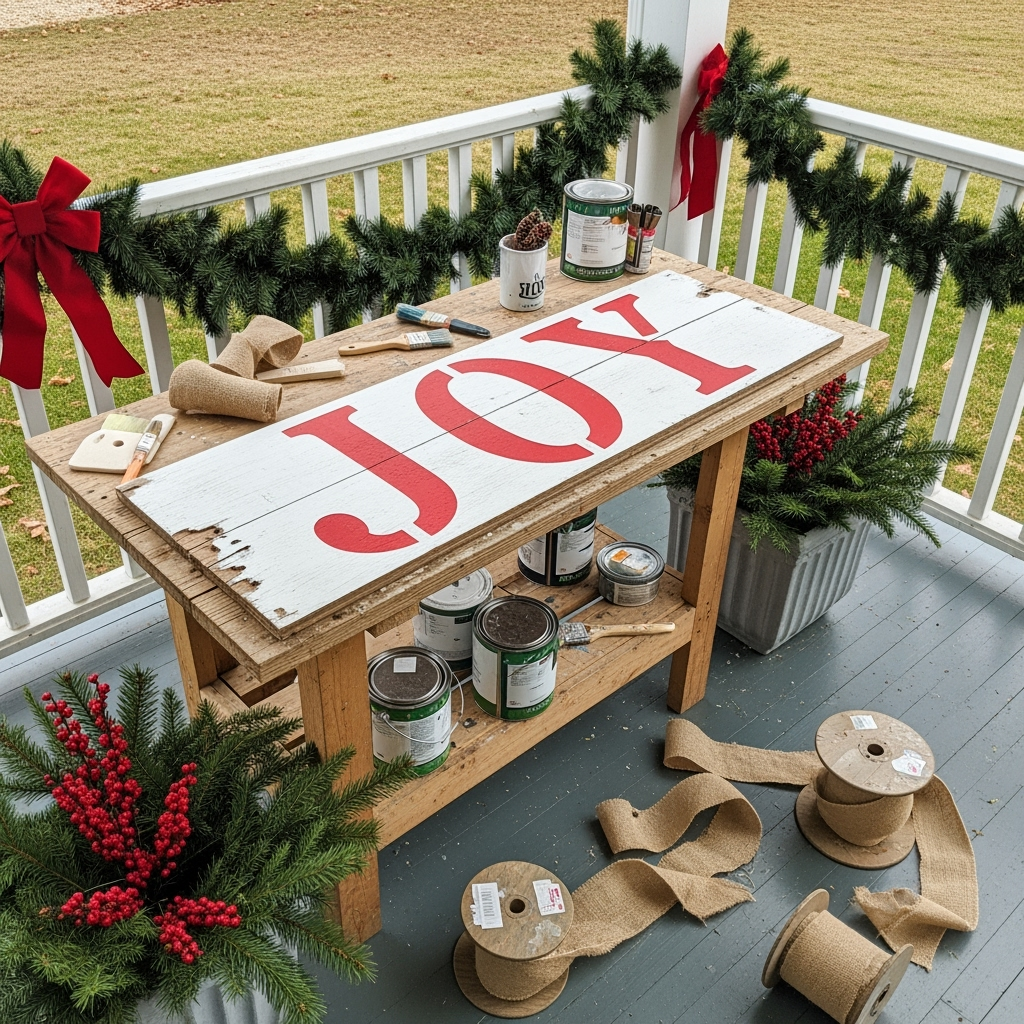 DIY Christmas porch decorations
