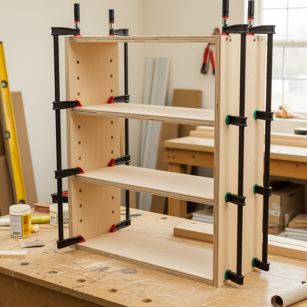 DIY bookshelf woodworking plan