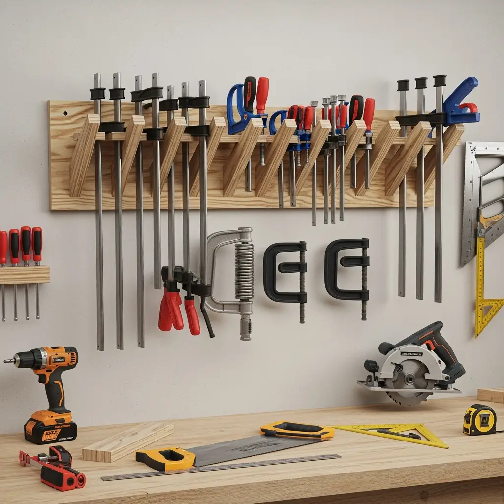 DIY clamp rack