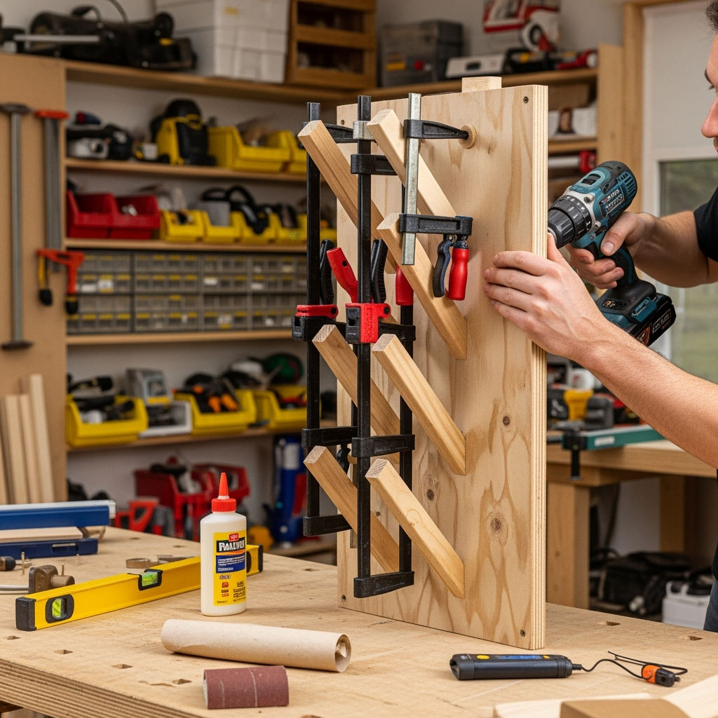DIY clamp rack