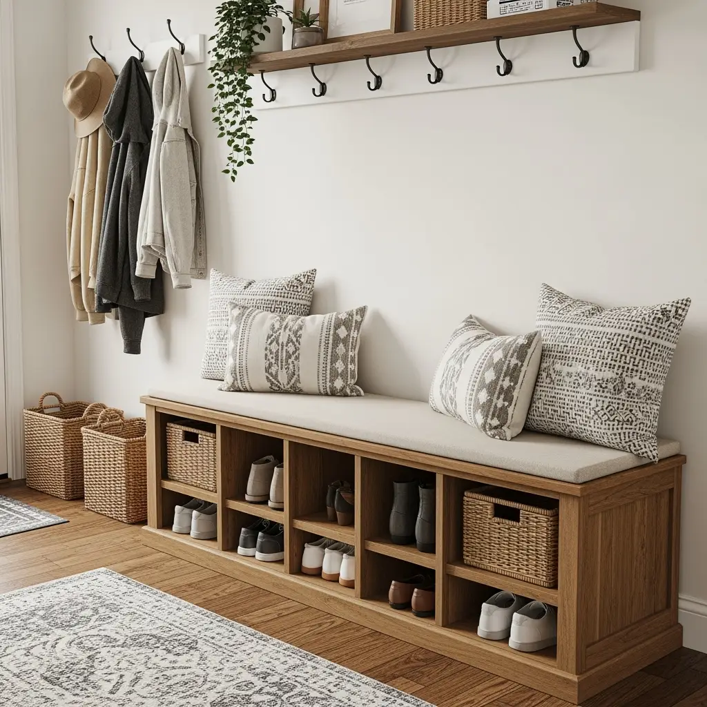 DIY entryway bench