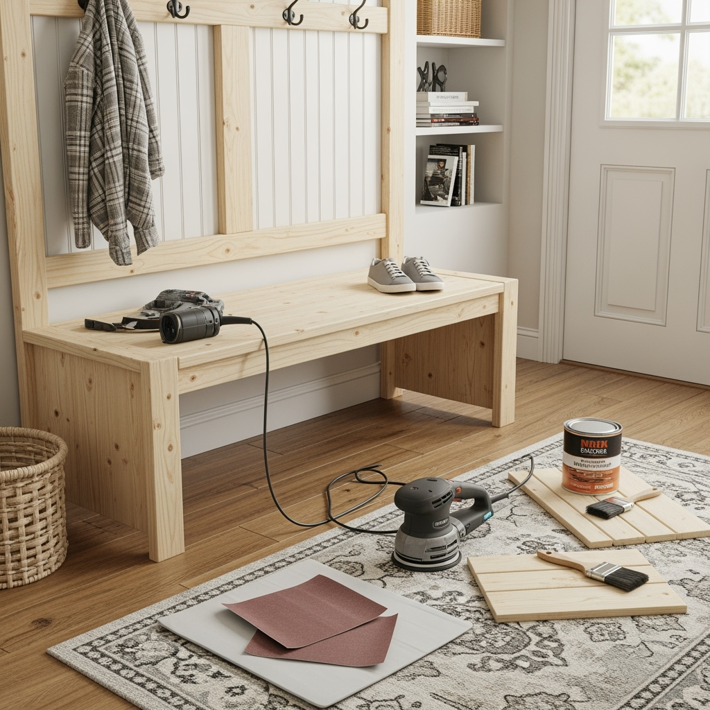 DIY entryway bench