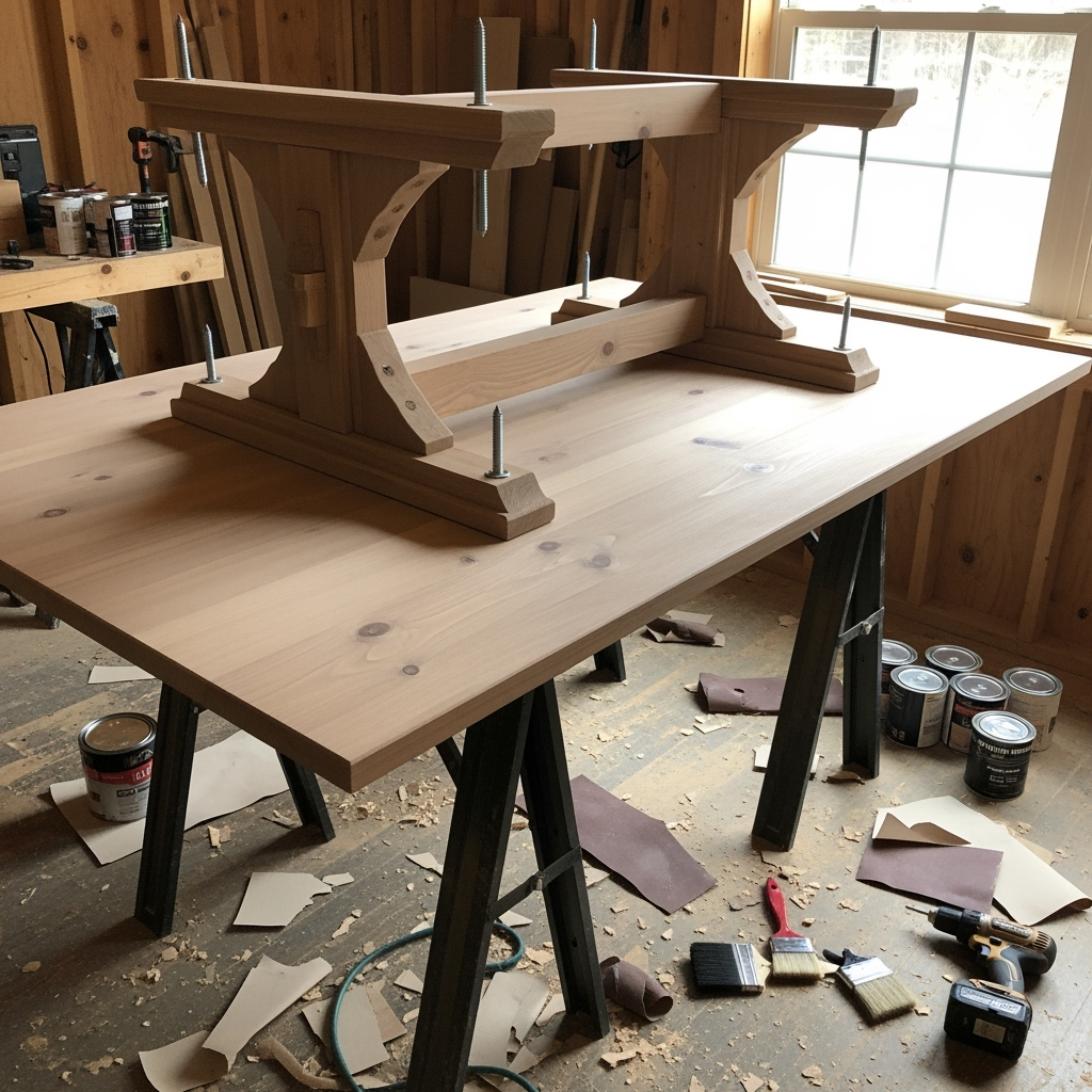 DIY farmhouse dining table