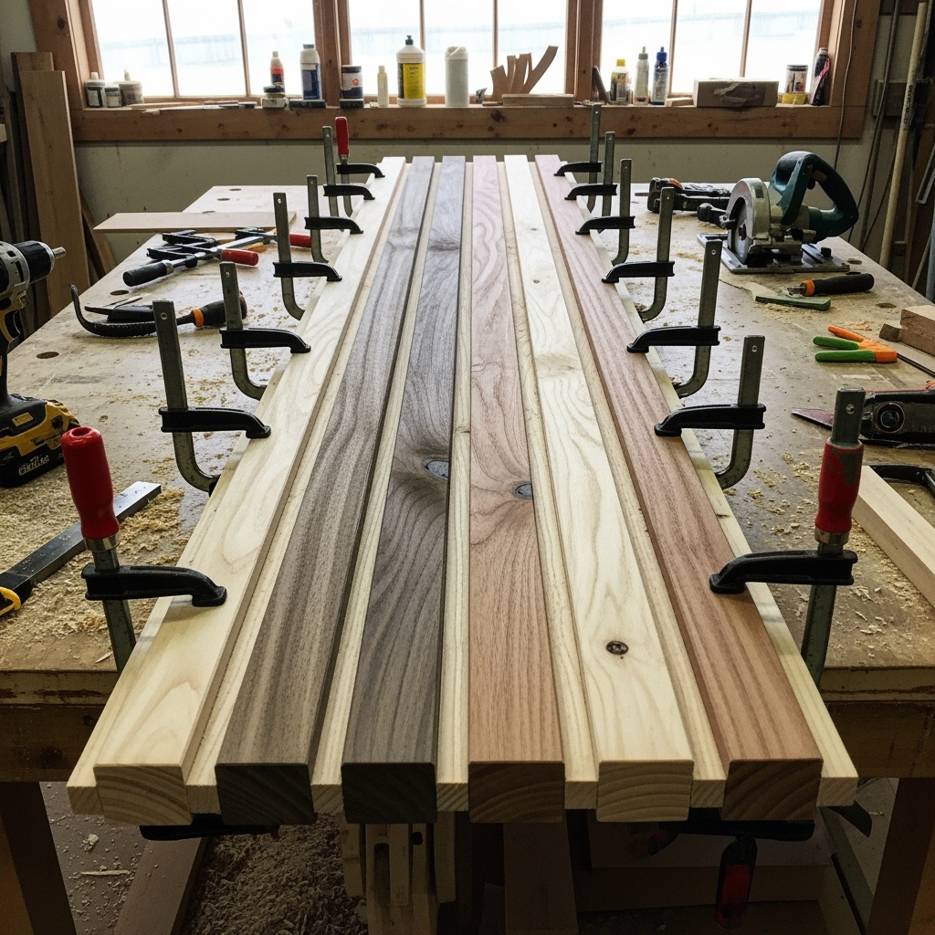 DIY farmhouse dining table