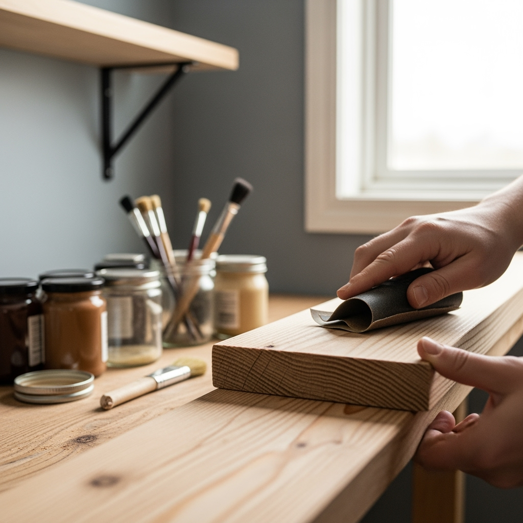 DIY floating shelves