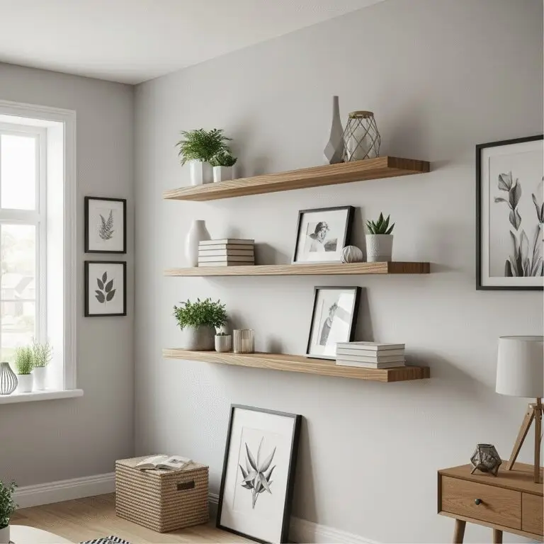 DIY floating shelves