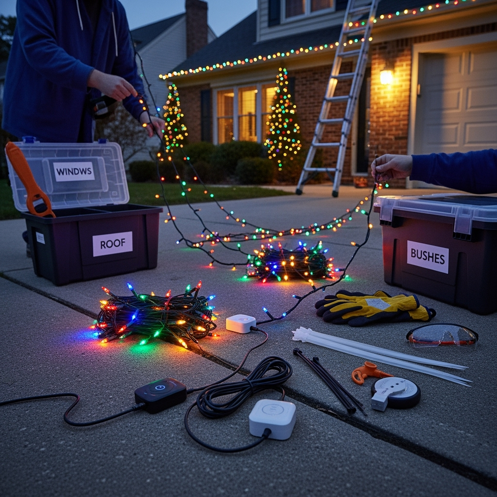 DIY holiday light display
