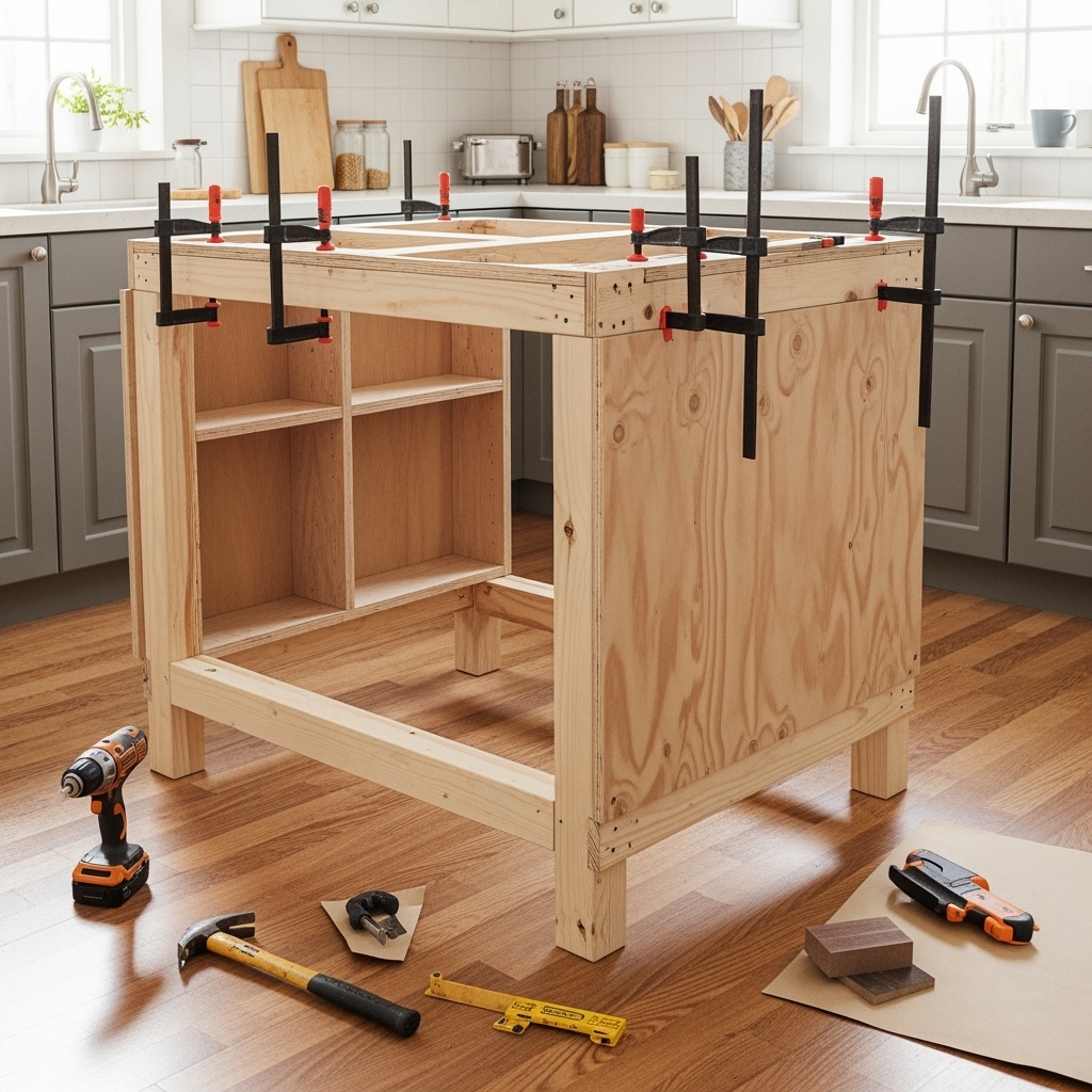 DIY kitchen island build