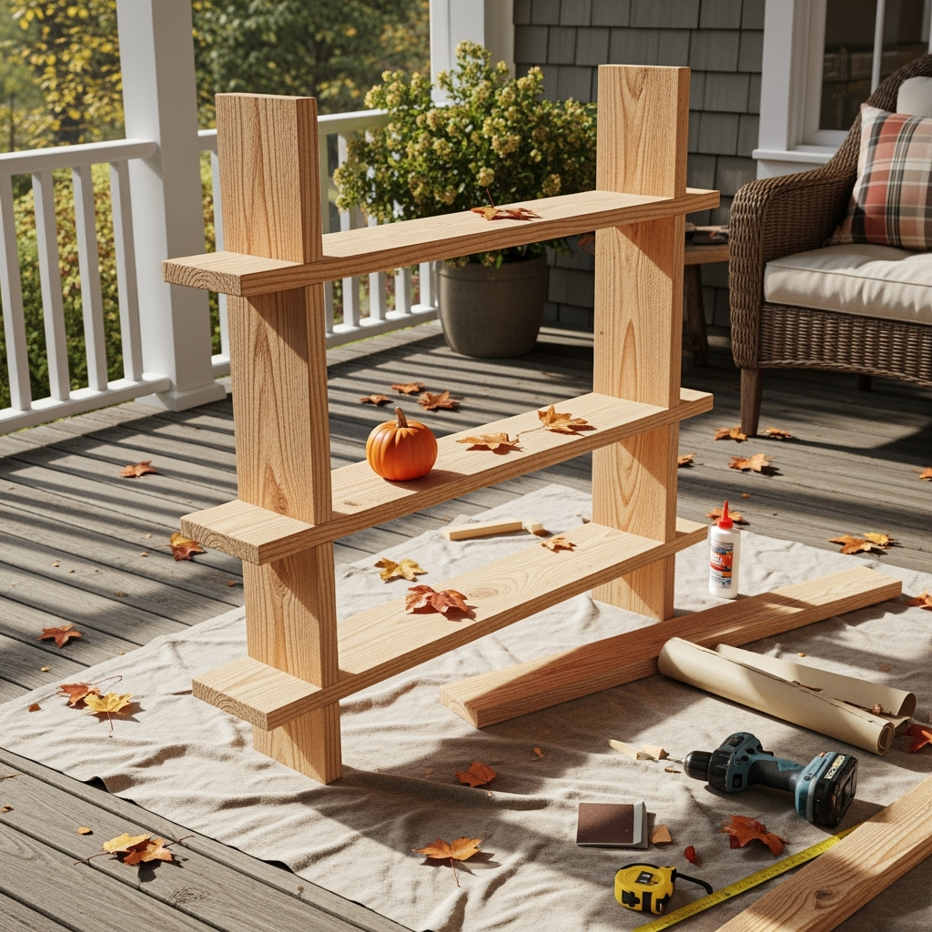 DIY pumpkin stand
