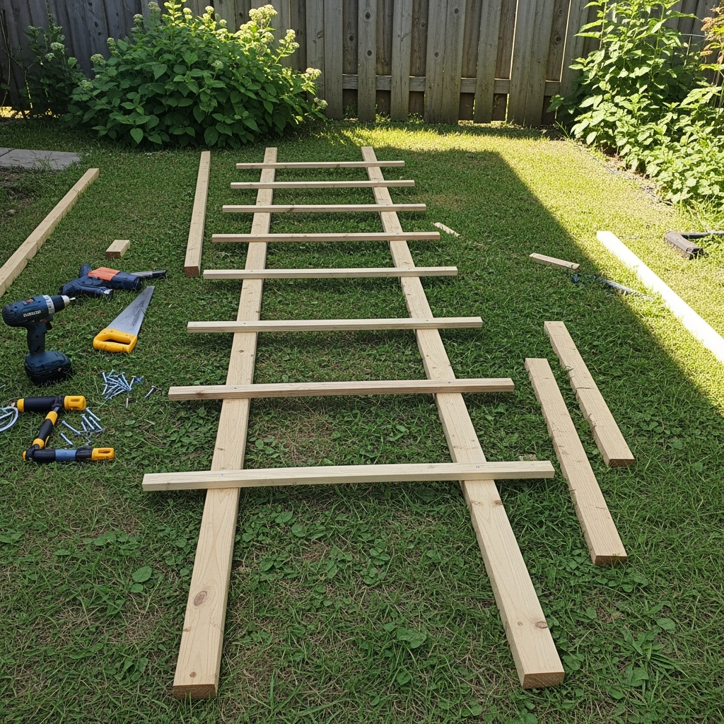 DIY trellis for climbing plants