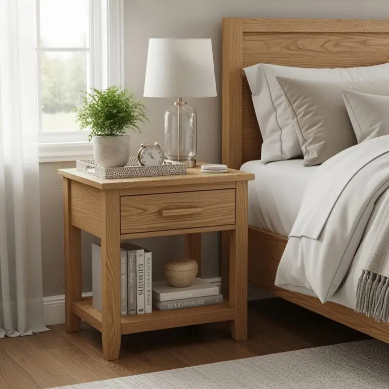 DIY wooden nightstand