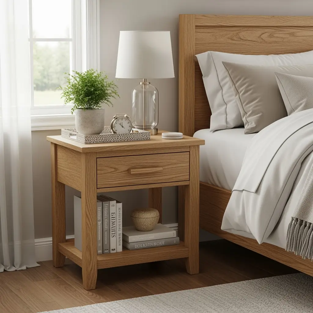 DIY wooden nightstand