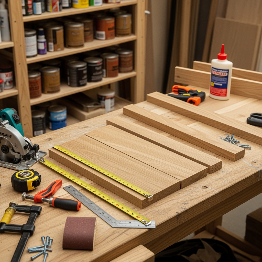 DIY wooden nightstand