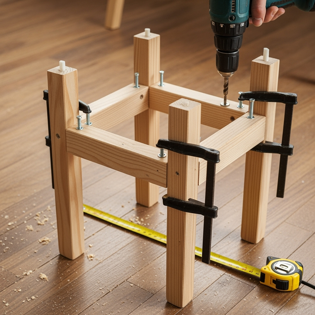 DIY wooden plant stand