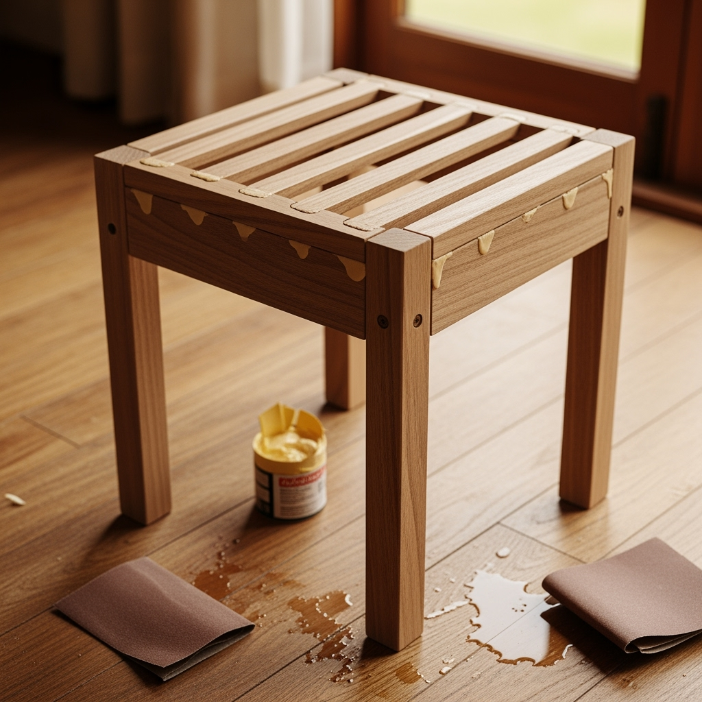 DIY wooden plant stand