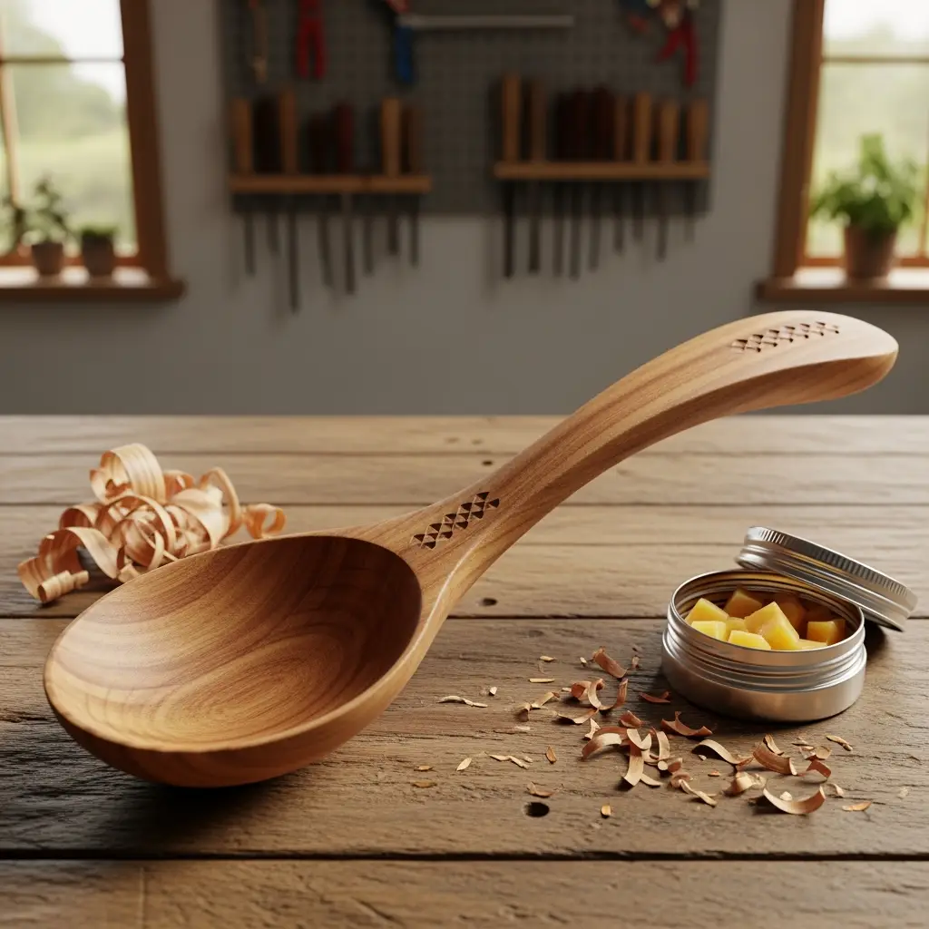 DIY wooden spoon carving