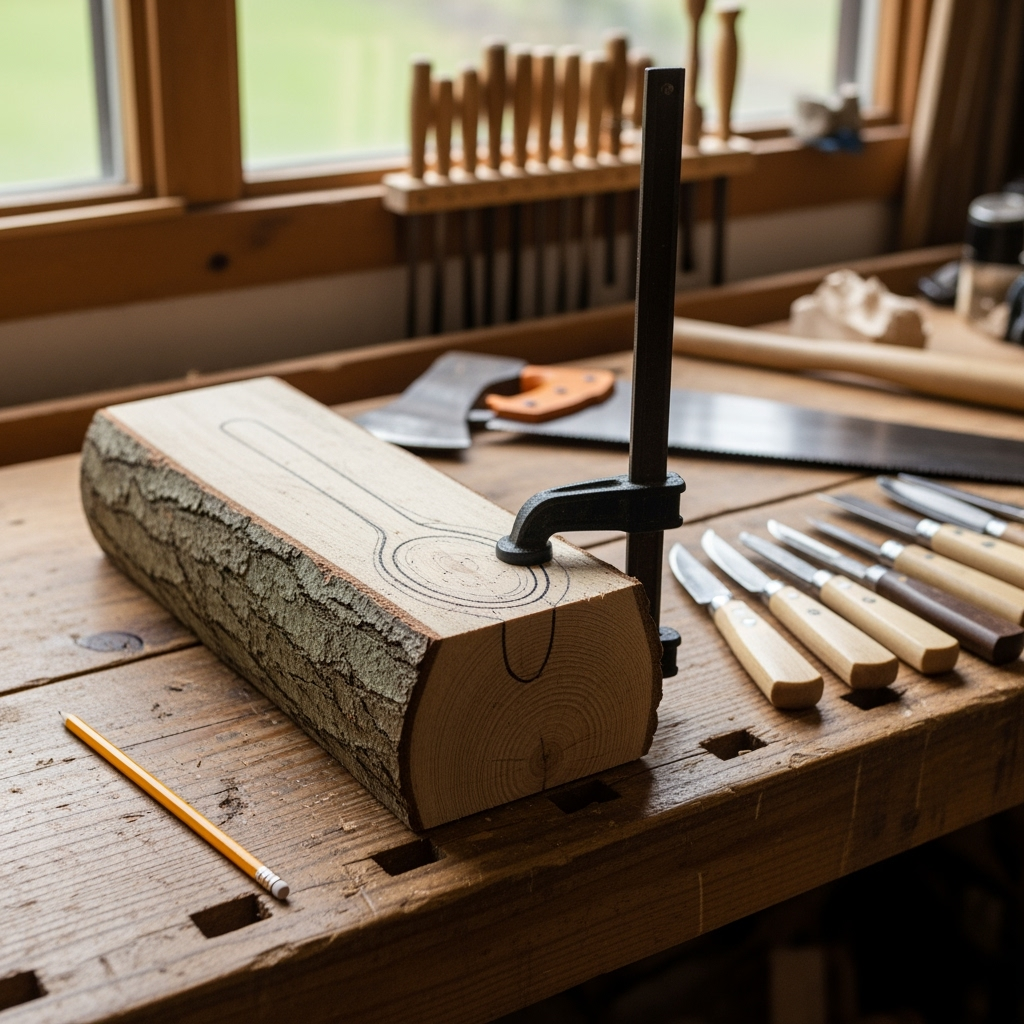 DIY wooden spoon carving
