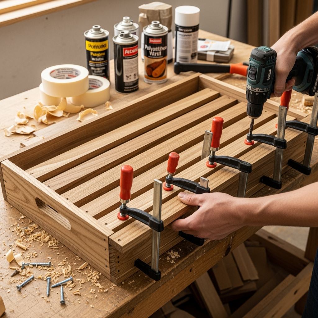 DIY wooden storage crate