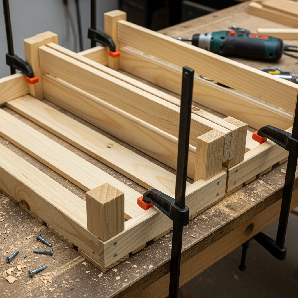 DIY wooden storage crate