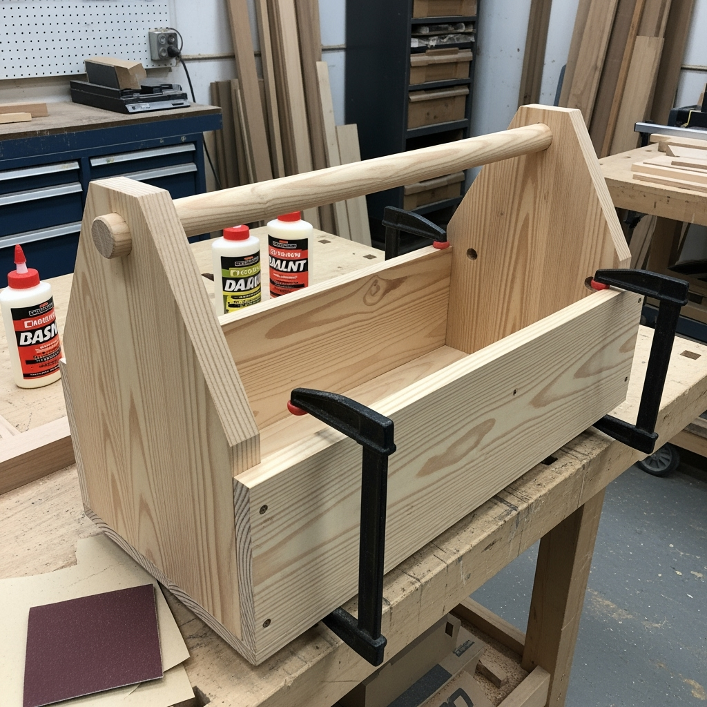 DIY wooden toolbox