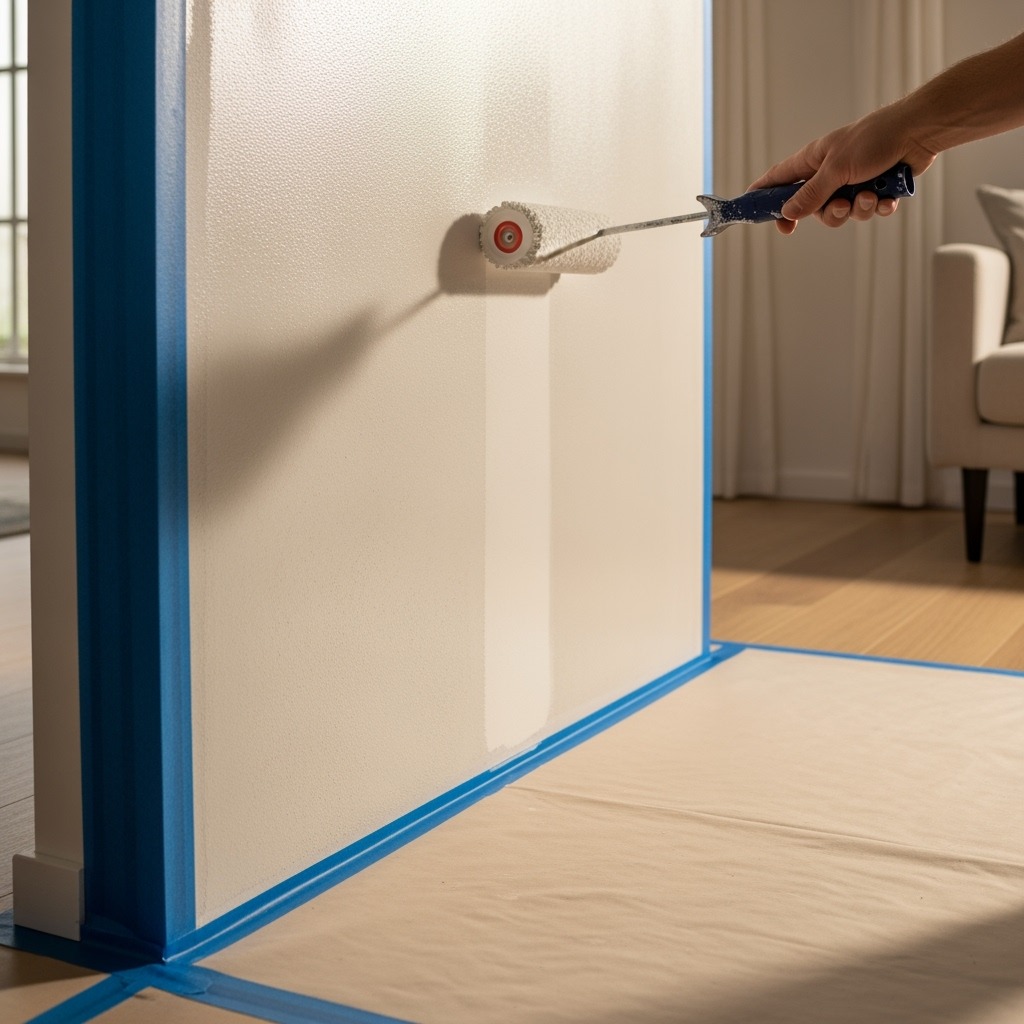 Hand-painted accent wall