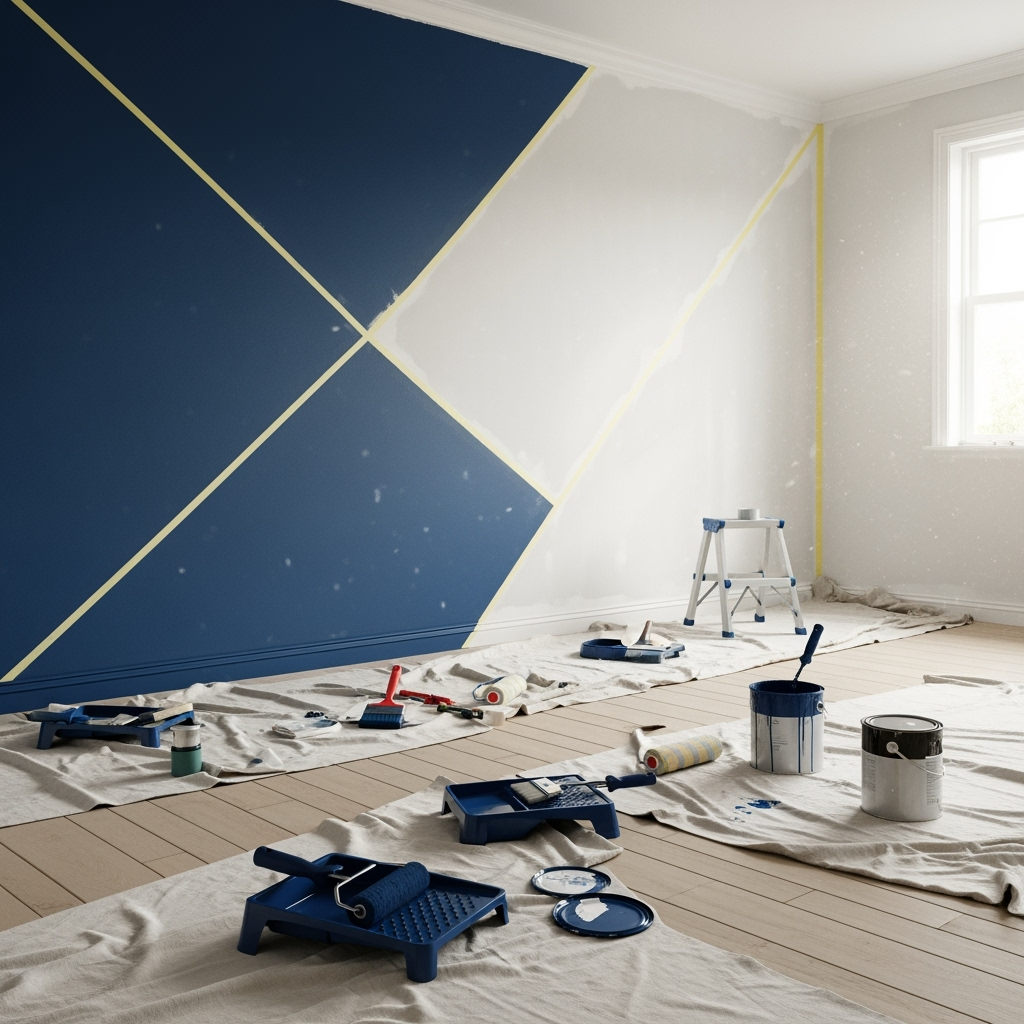 Hand-painted accent wall