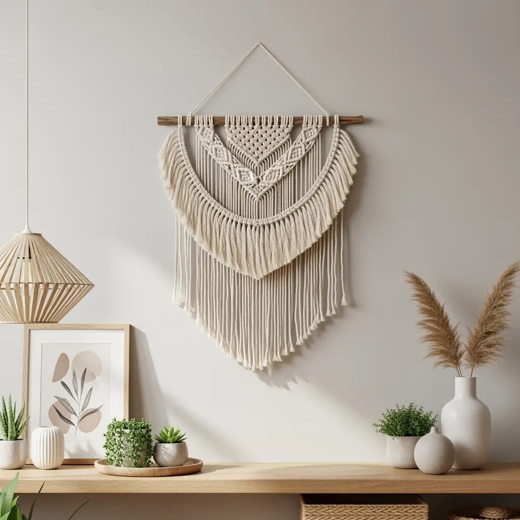 Macramé wall décor tutorial