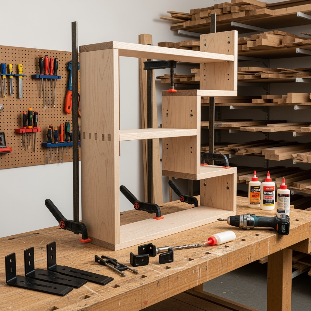 Modern bookshelf DIY