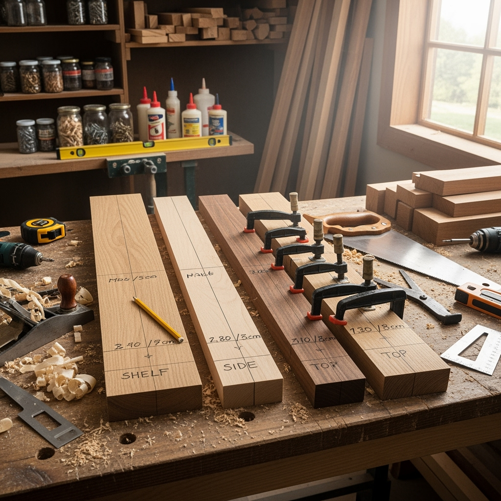 Modern bookshelf DIY