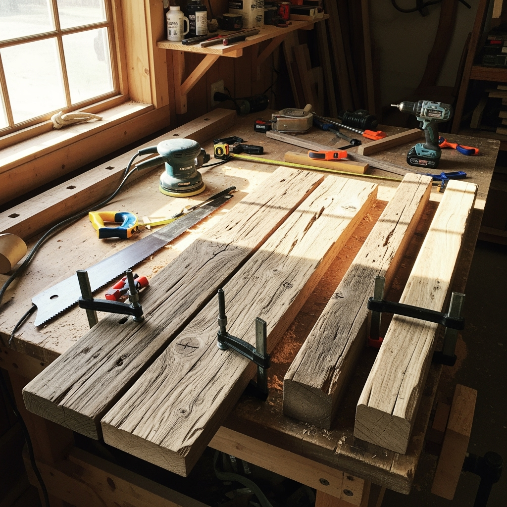 Rustic coffee table build