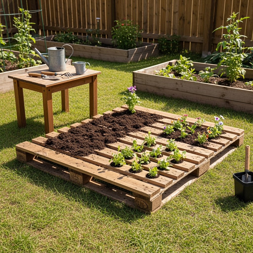 Rustic pallet garden ideas