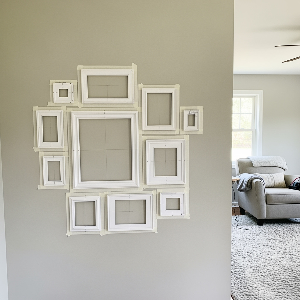 DIY gallery wall setup
