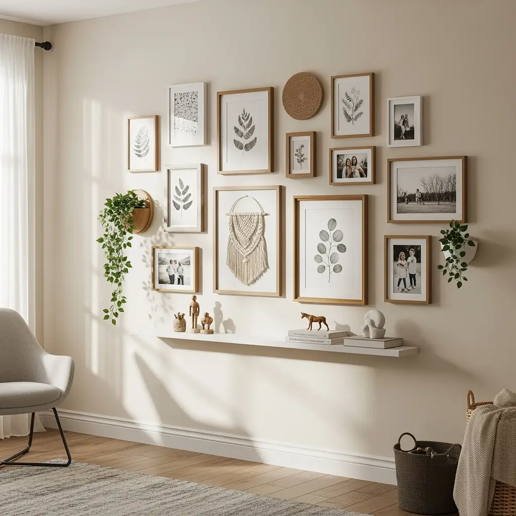 DIY gallery wall setup