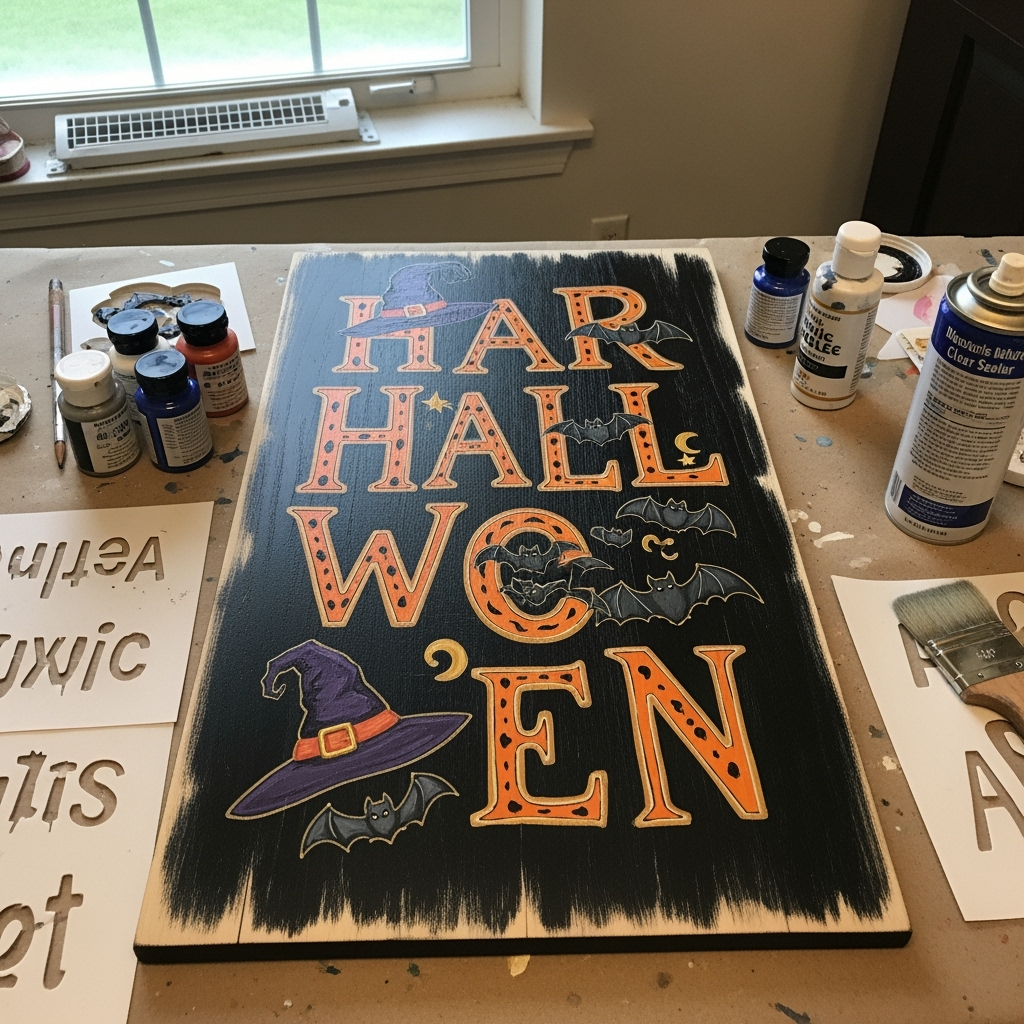 halloween wood signs