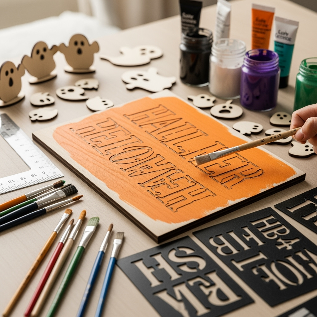 halloween wood signs