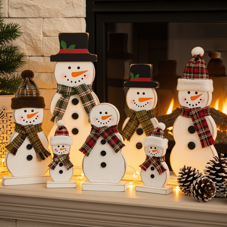 wooden snowman crafts